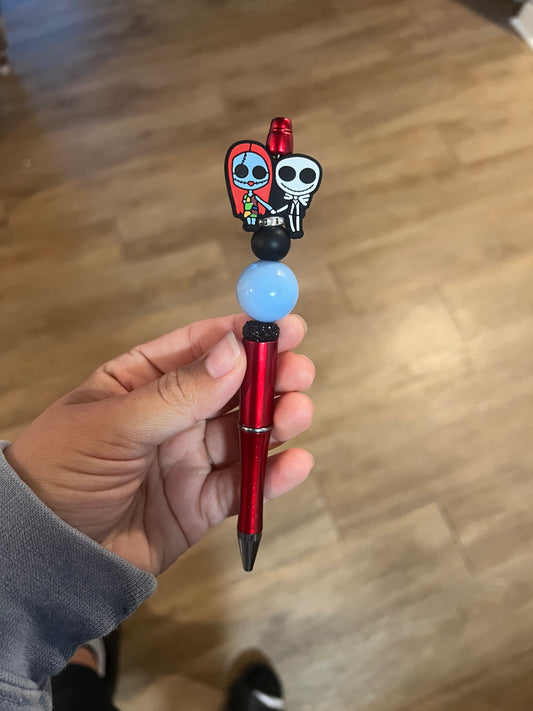 Jack and Sally Beaded pen